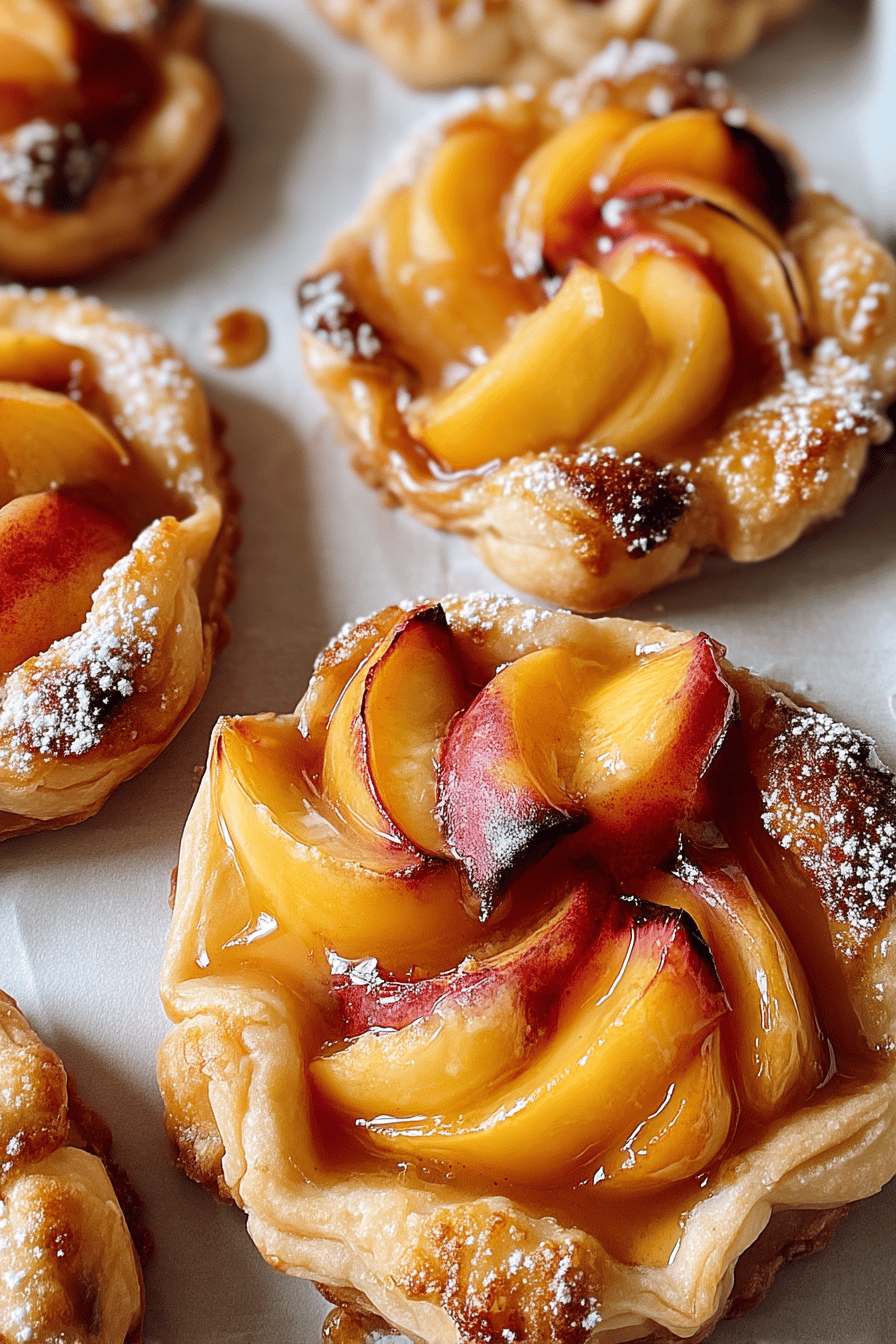 Mini Peach Tarts With Creamy Cheese Twist 7 Mini Peach Tarts