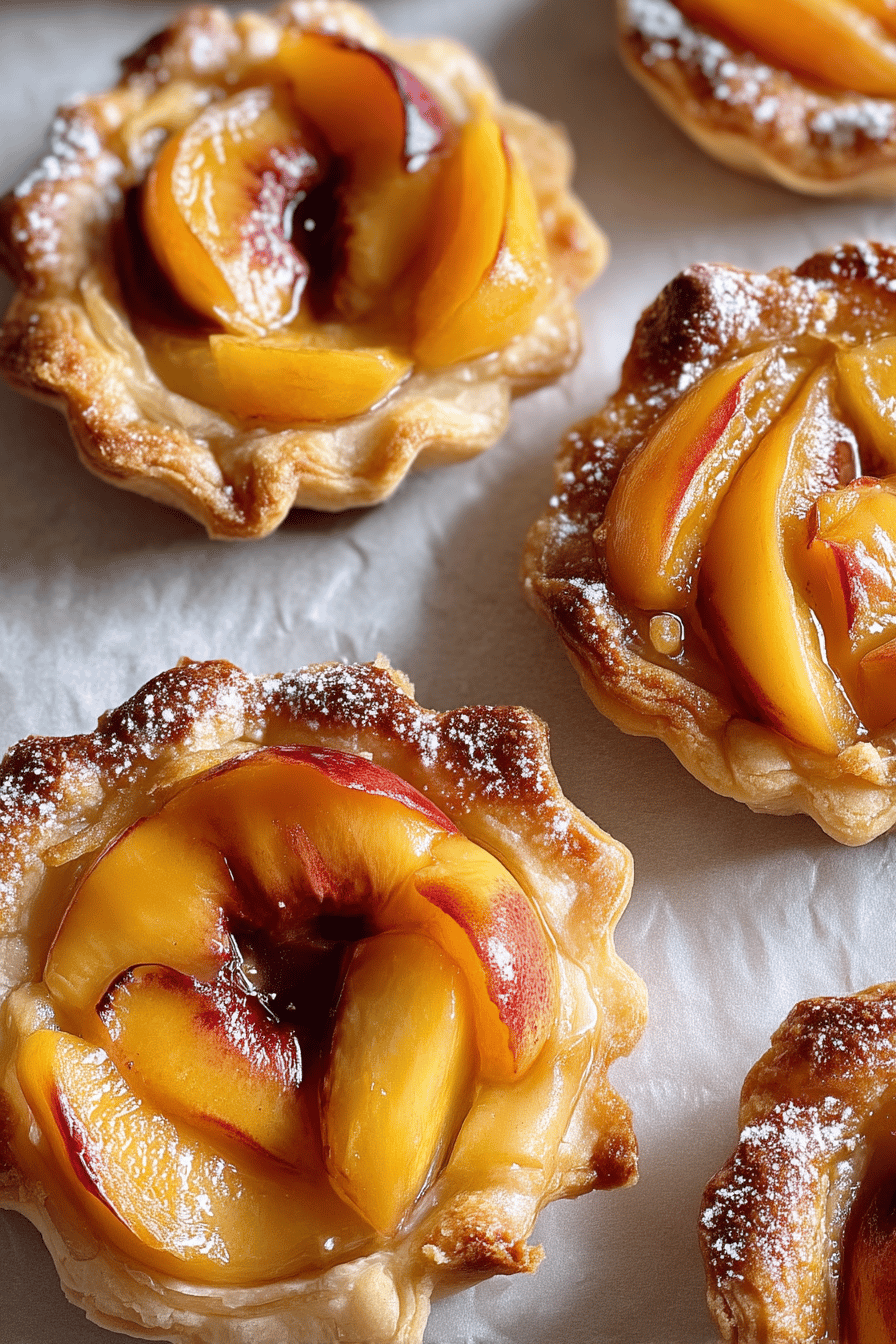 Mini Peach Tarts With Creamy Cheese Twist 6 Mini Peach Tarts