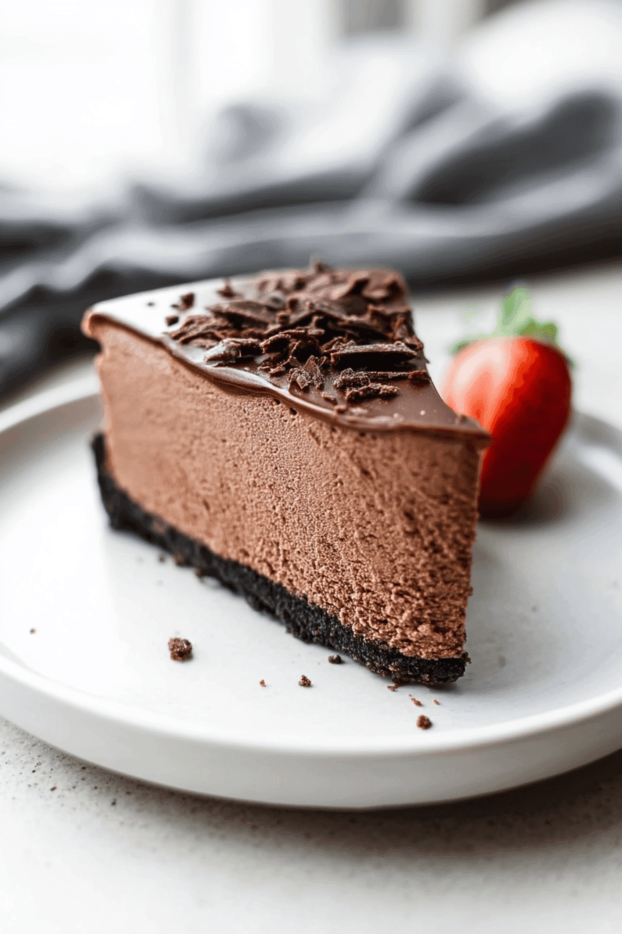 No Bake Chocolate Cheesecake