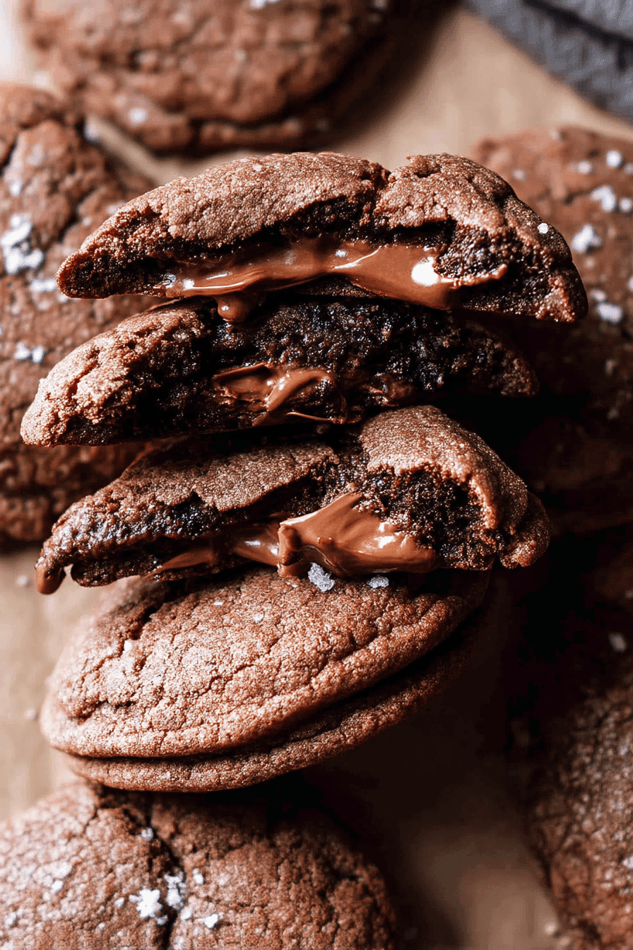 Nutella Chocolate Lava Cookies With Gooey Centers And Rich, Fudgy Flavor 6 Nutella Chocolate Lava Cookies