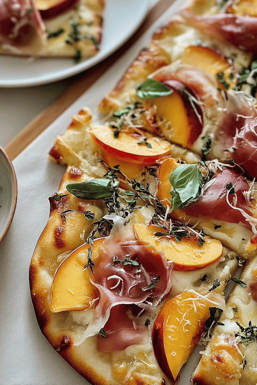 Peach And Prosciutto Flatbread
