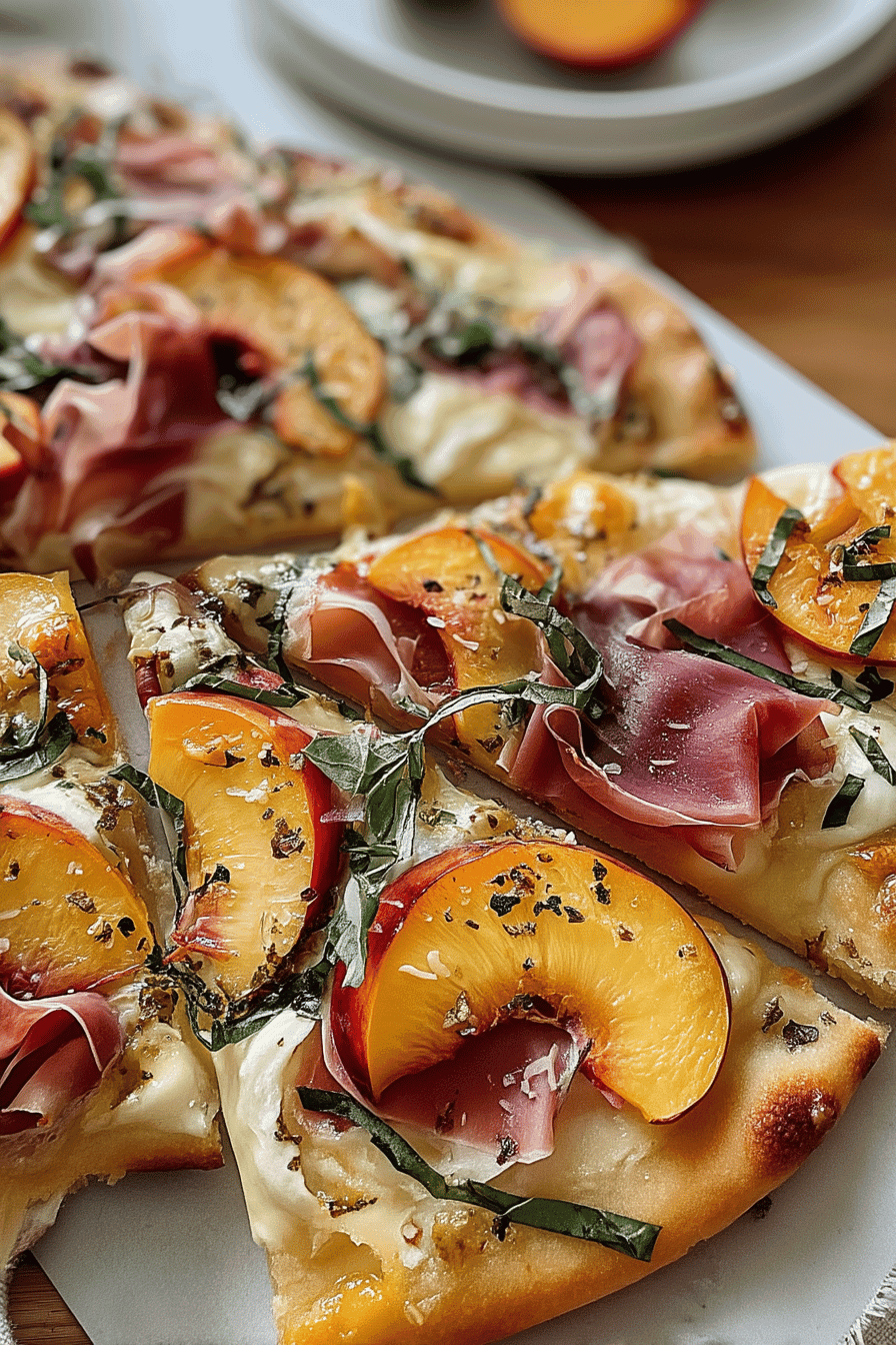 Peach And Prosciutto Flatbread