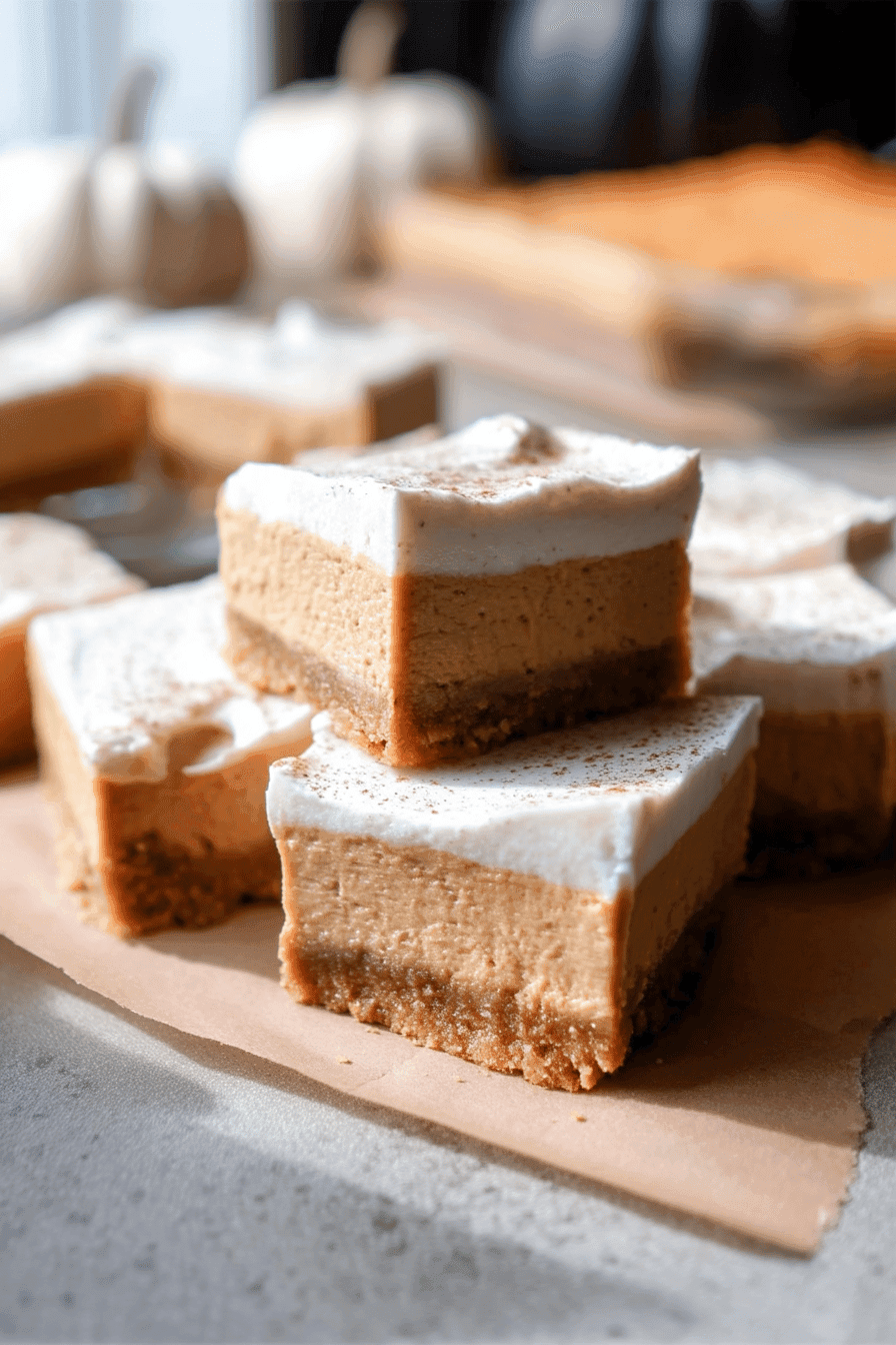 Pumpkin Pie Cheesecake Bars