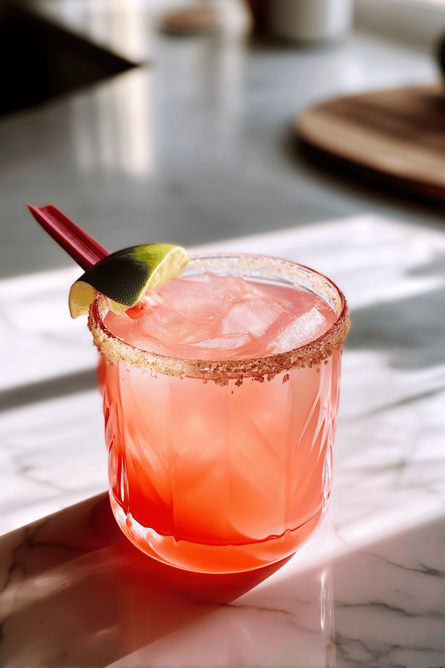 Rhubarb Margarita Mocktail