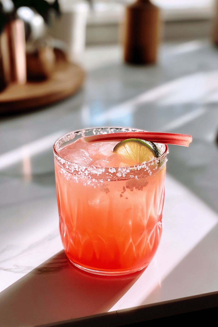 Rhubarb Margarita Mocktail