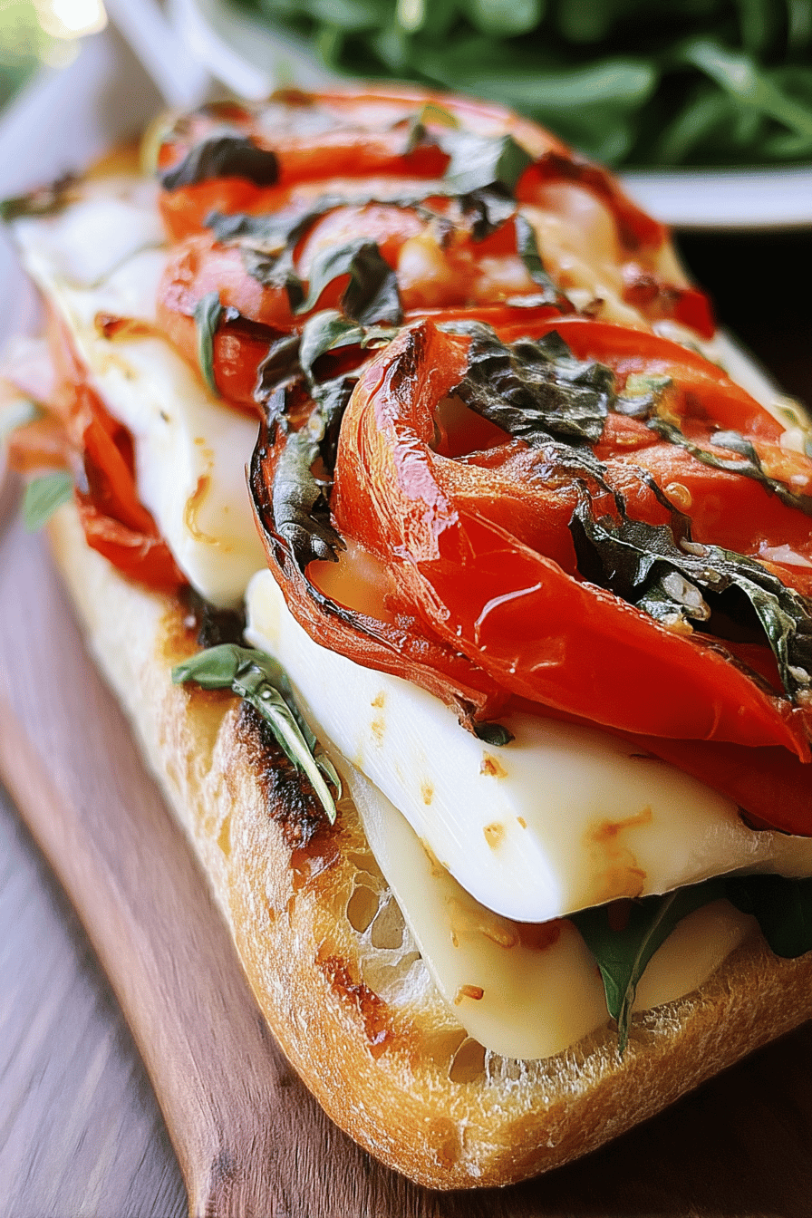 Roasted Pepper And Mozzarella Sandwich
