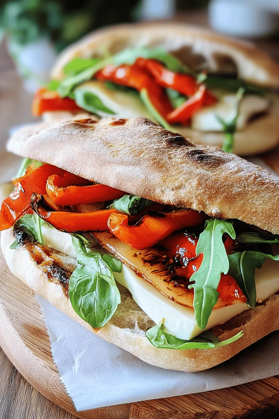 Roasted Pepper Sandwich With Steak, Shrimp, And Creamy Cheese Twist 7 Roasted Pepper Sandwich