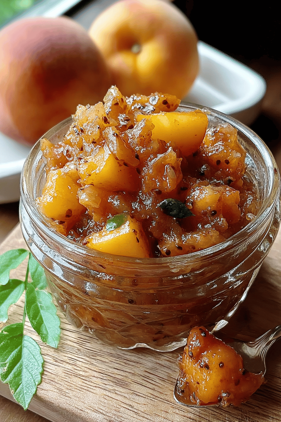 Spicy Peach Chutney