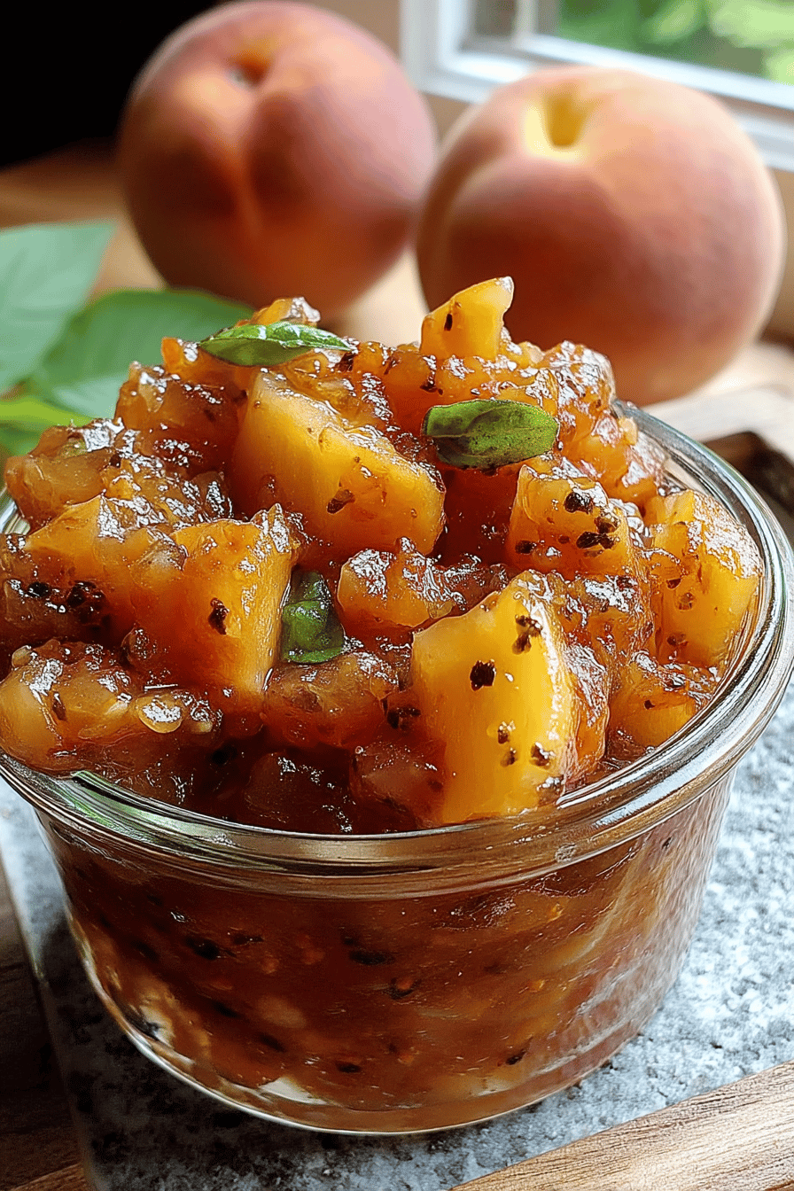 Spicy Peach Chutney