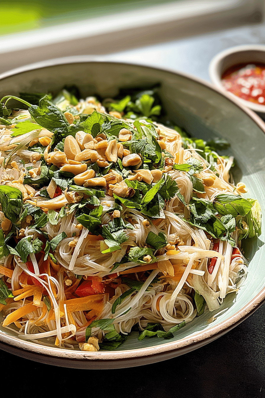 Thai Cold Noodle Salad With Peanut Dressing, Steak, And Shrimp Stir Fry Twist 7 Thai Cold Noodle Salad