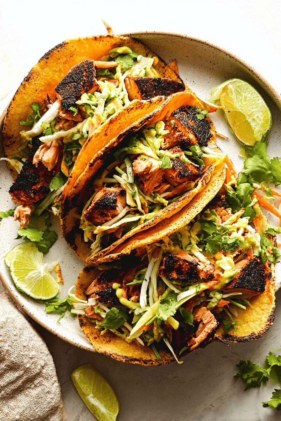 Blackened Salmon Tacos