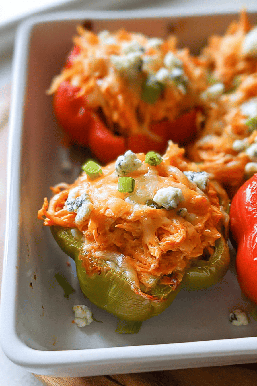 Buffalo Chicken Stuffed Peppers