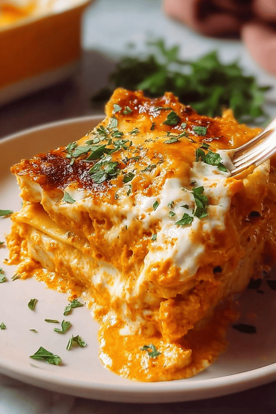 Buffalo Ranch Chicken Lasagna
