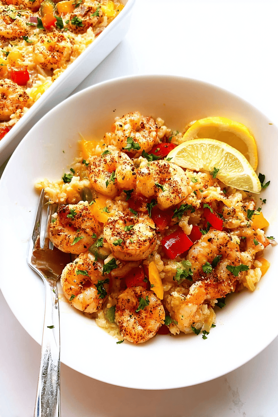 Cajun Shrimp Alfredo Casserole