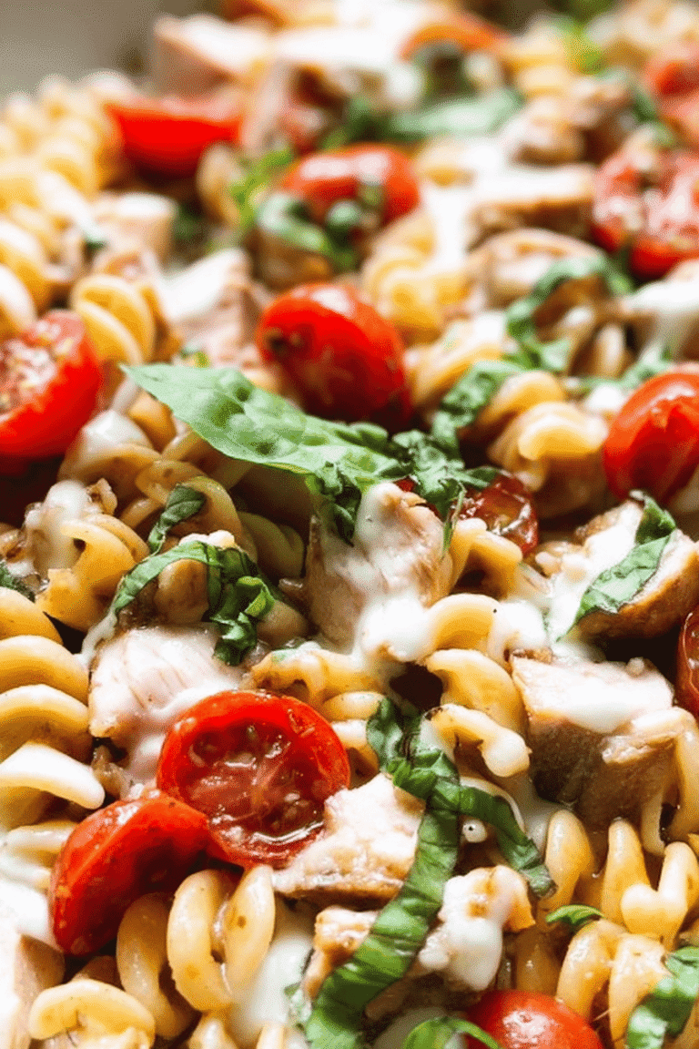 Caprese Chicken Pasta Recipe With Fresh Mozzarella And Basil 8 Chicken Caprese Pasta 57.Png
