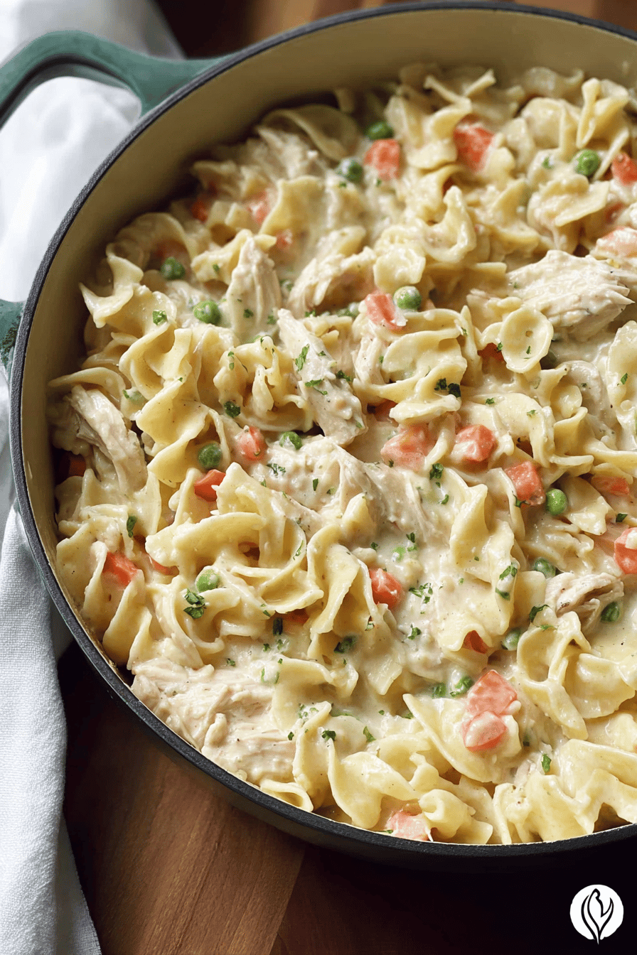 Chicken Pot Pie Noodle Skillet