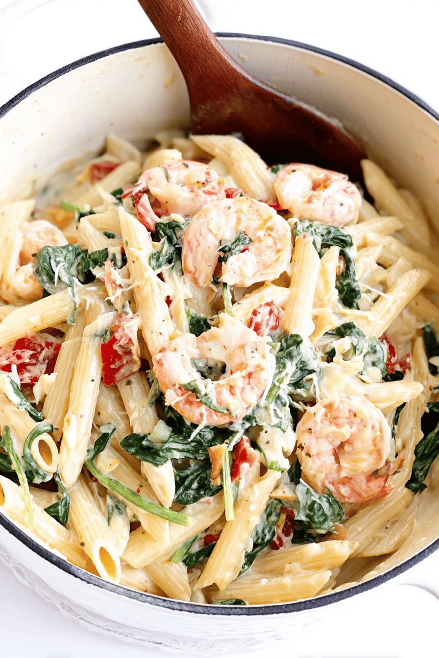 Creamy Shrimp Florentine Pasta