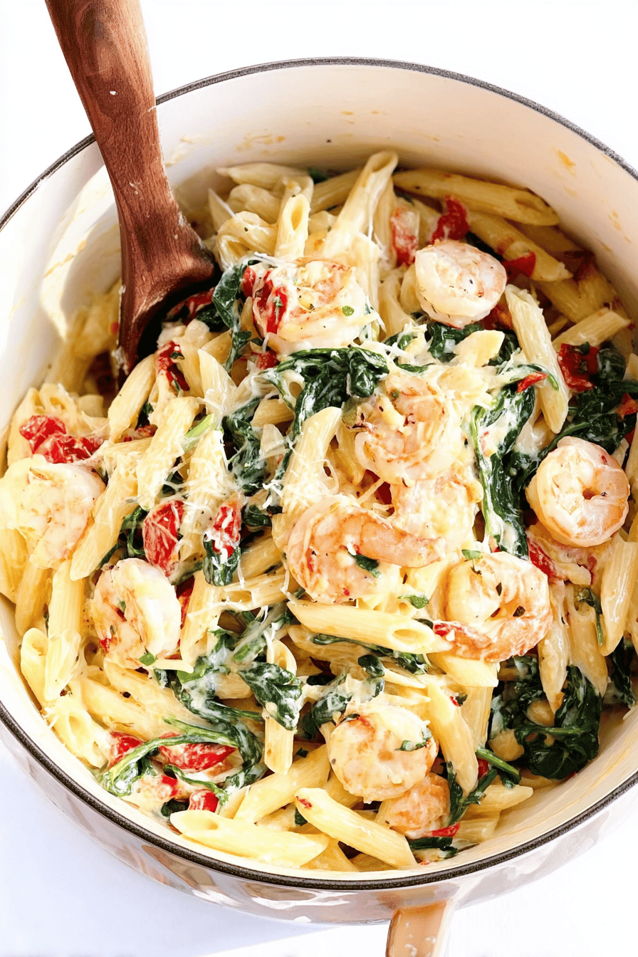 Creamy Shrimp Florentine Pasta