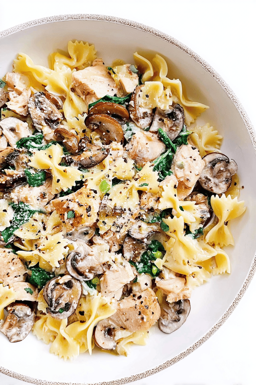 Creamy Tuna Mushroom Pasta