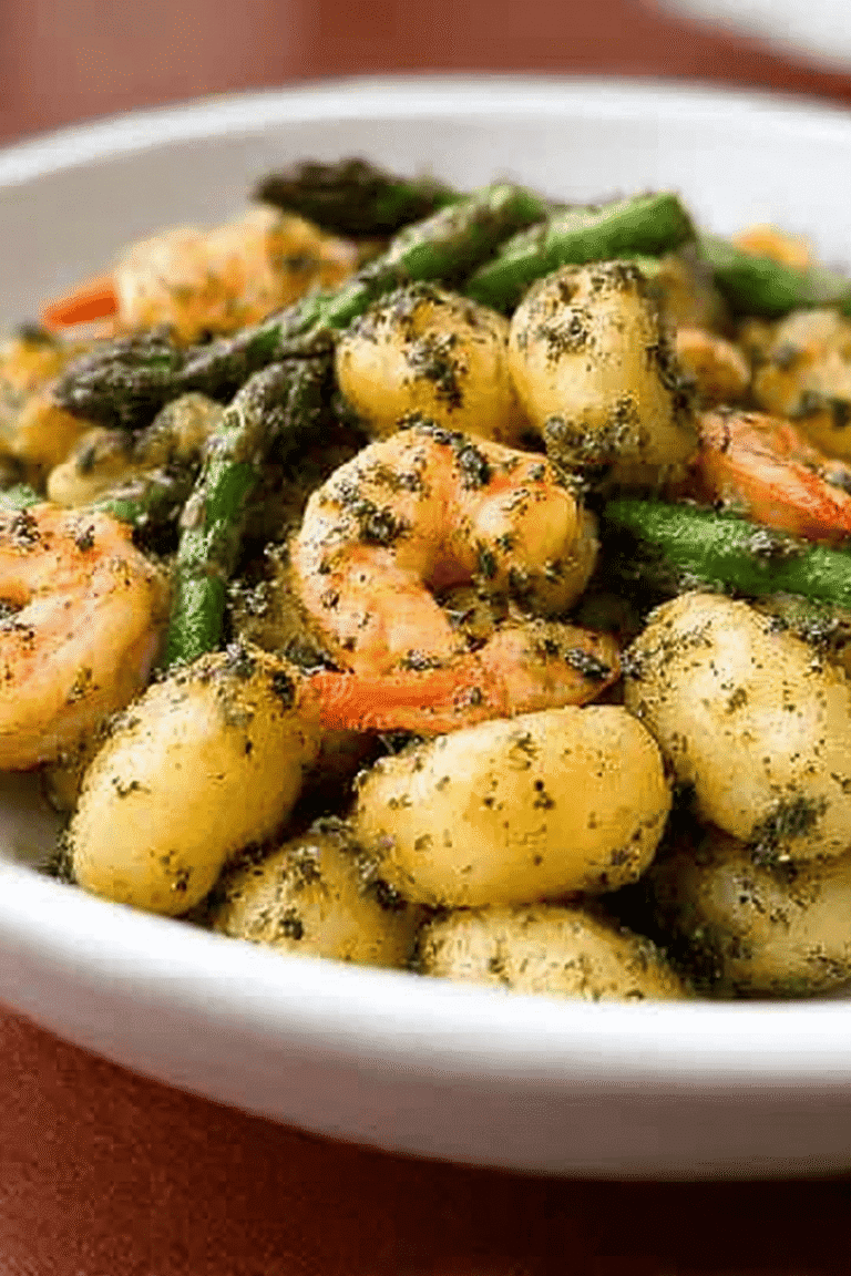 Gnocchi With Shrimp Asparagus And Pesto 93.Png