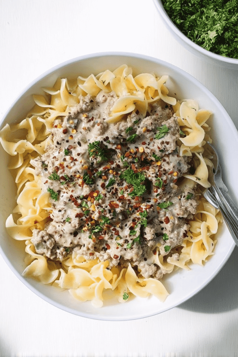 Ground Turkey Stroganoff Recipe With Creamy Mushroom Sauce 8 Ground Turkey Stroganoff 22.Png