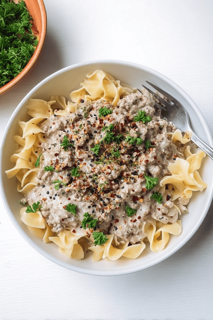 Ground Turkey Stroganoff Recipe With Creamy Mushroom Sauce 7 Ground Turkey Stroganoff