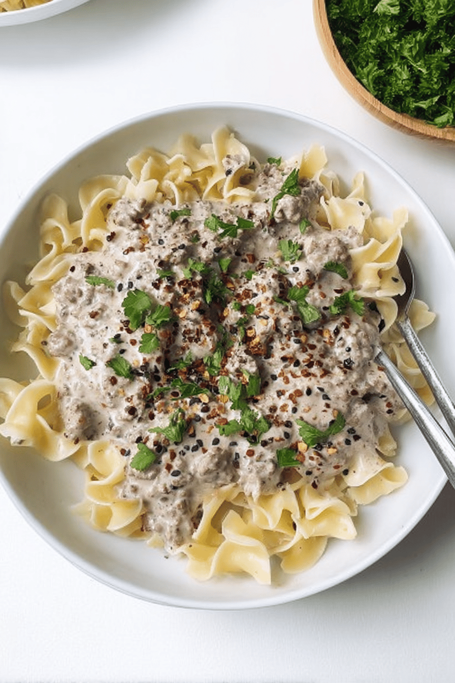 Ground Turkey Stroganoff Recipe With Creamy Mushroom Sauce 6 Ground Turkey Stroganoff