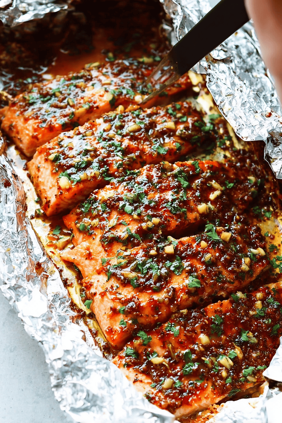 Honey Mustard Salmon In Foil