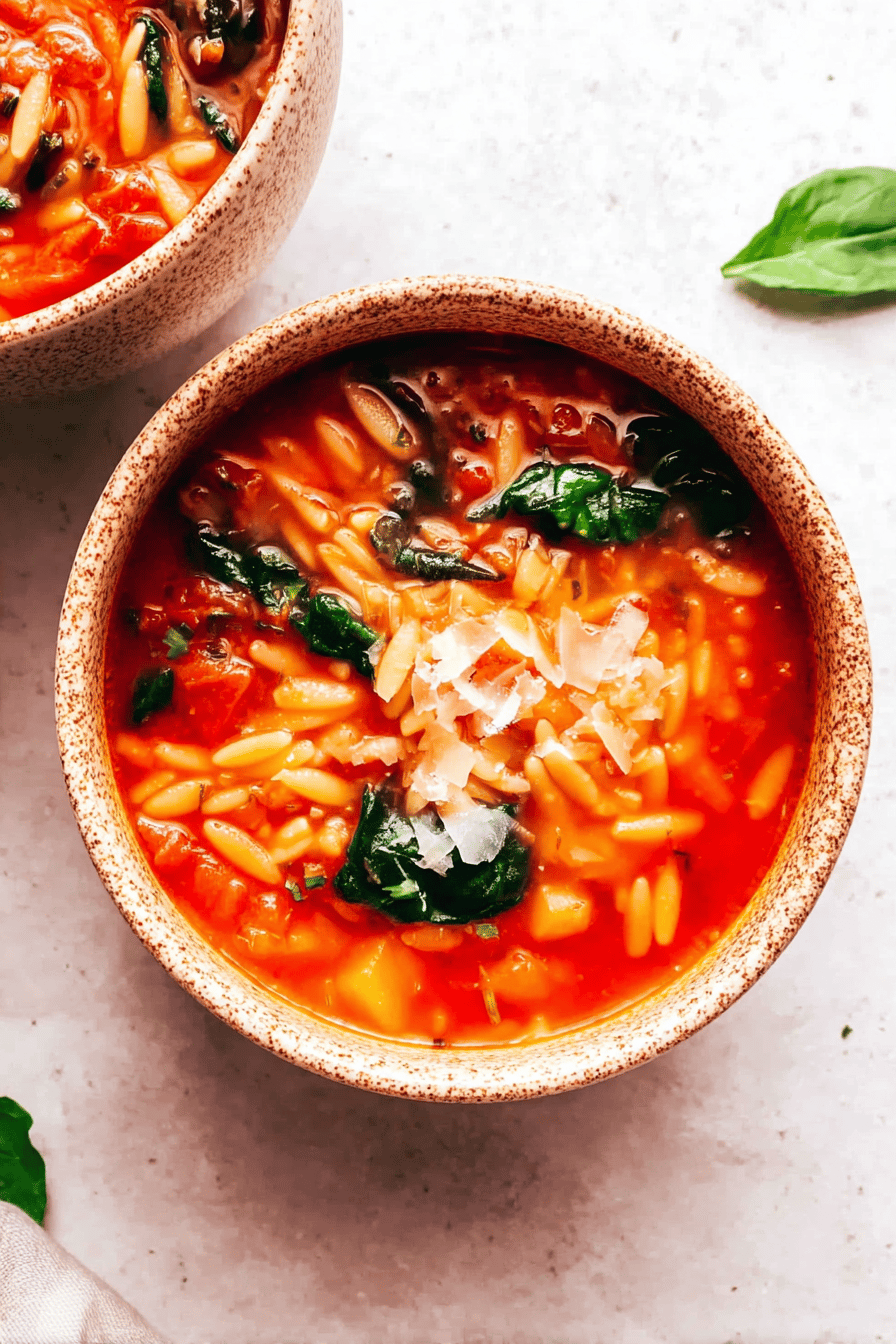 Italian Orzo Spinach Soup Recipe