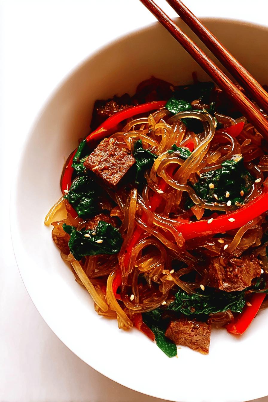 Japchae Korean Noodle Stir Fry