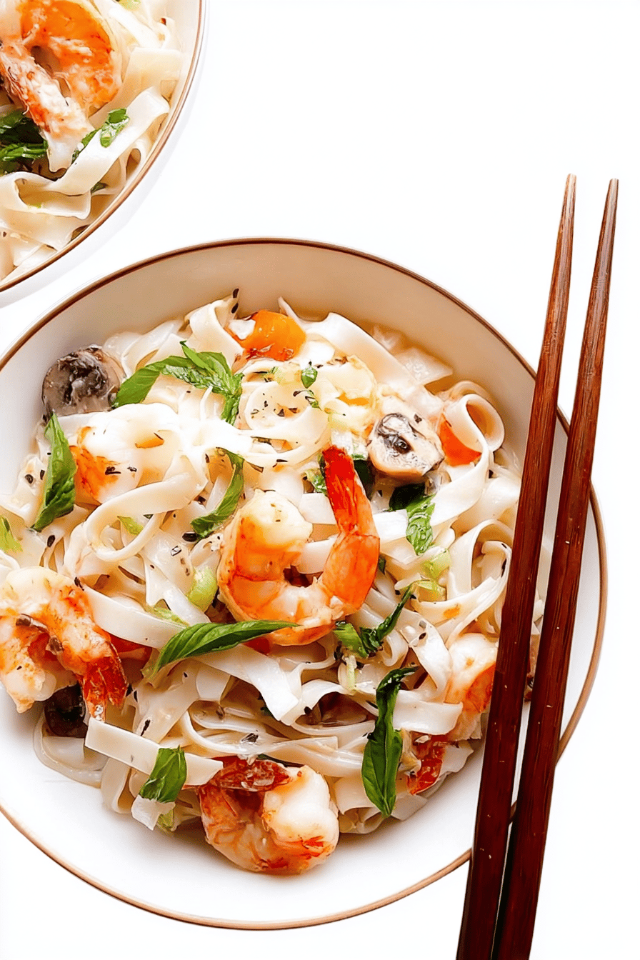 Lemongrass Coconut Noodles With Shrimp
