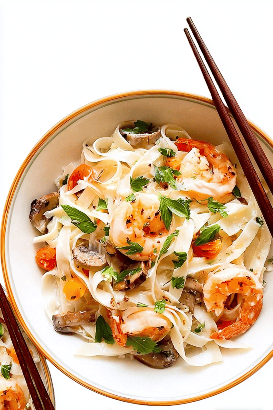 Lemongrass Coconut Noodles With Shrimp