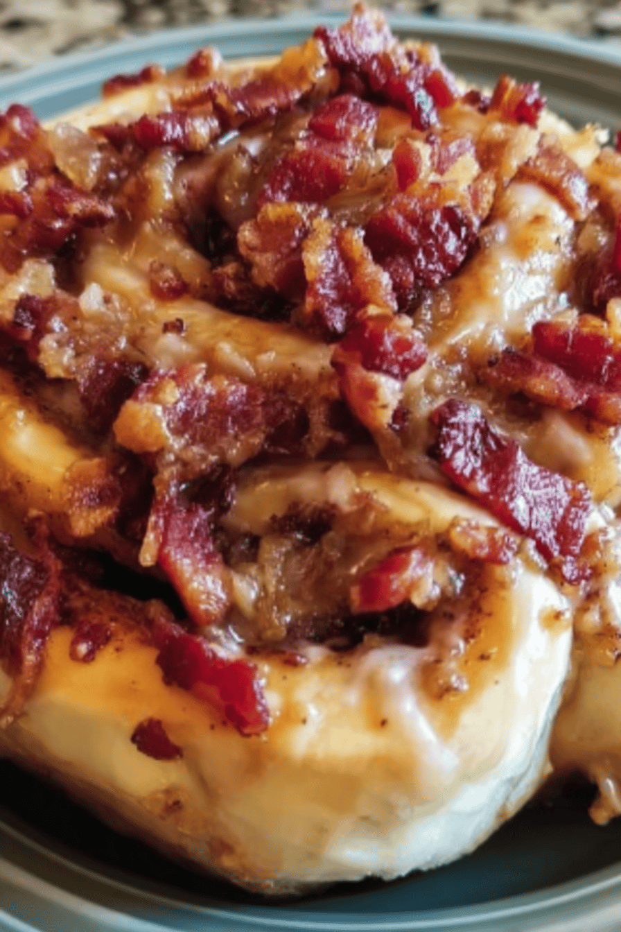 Maple Bacon Cinnamon Rolls