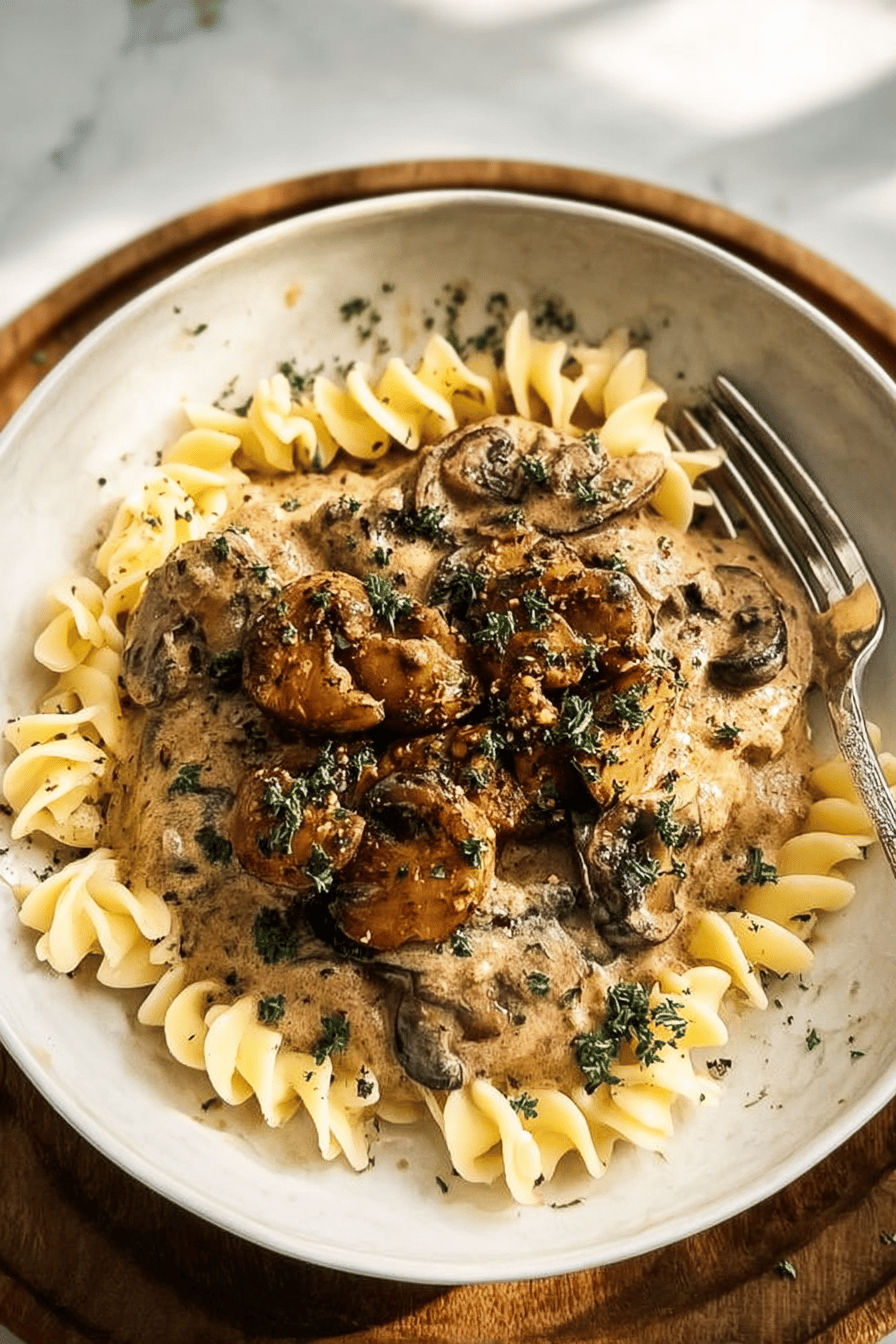 Mushroom Stroganoff Recipe With Creamy Vegetarian Sauce 6 Mushroom Stroganoff