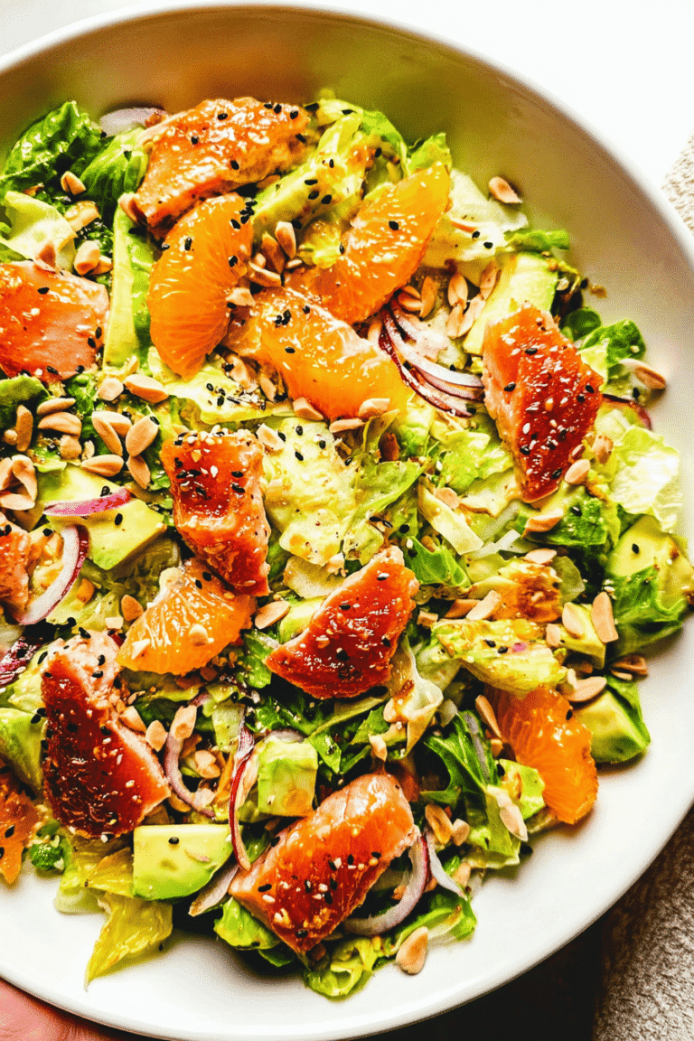 Orange Salmon Salad With Ginger Hot Honey Vinaigrette 40.Png