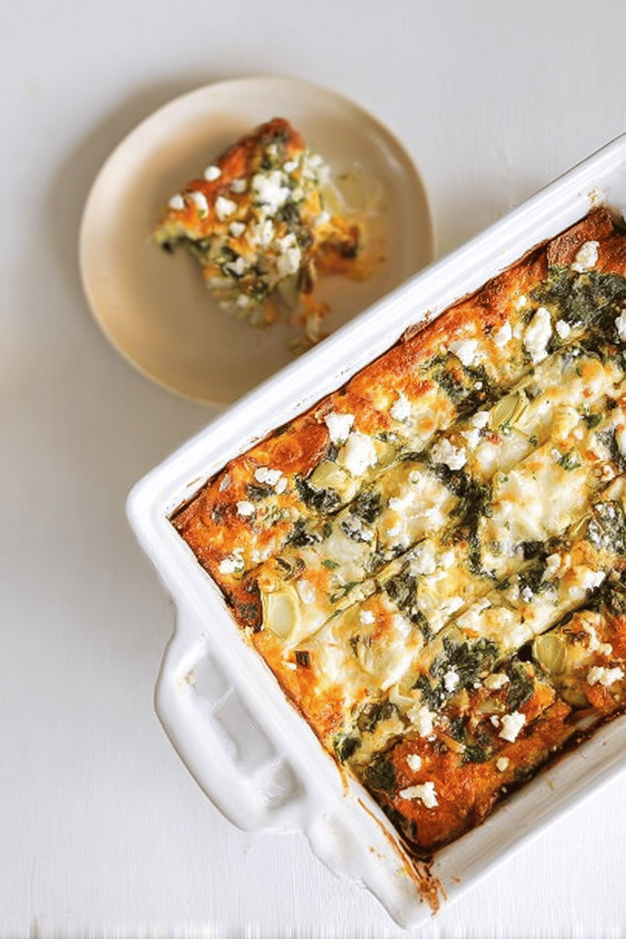 Overnight Spinach Artichoke Egg Bake