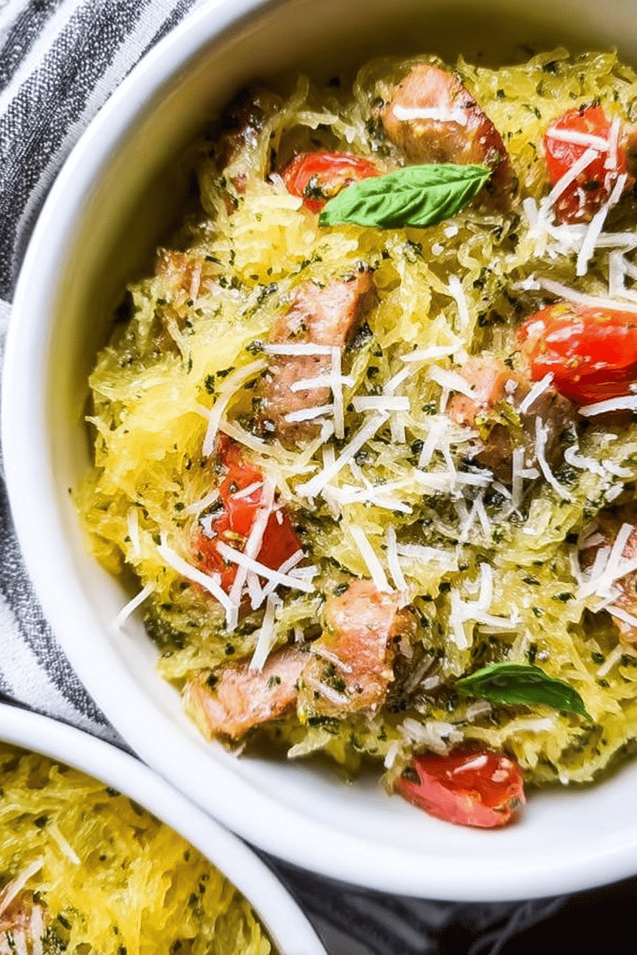 Pesto Spaghetti Squash