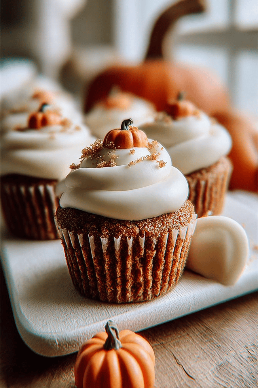 Pumpkin Cupcakes With Cream Cheese Frosting Recipe For Fall Treats 7 Pumpkin Cupcakes