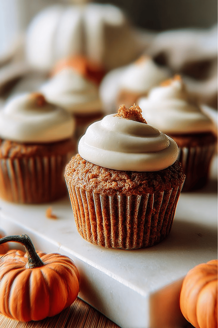 Pumpkin Cupcakes With Cream Cheese Frosting Recipe For Fall Treats 6 Pumpkin Cupcakes