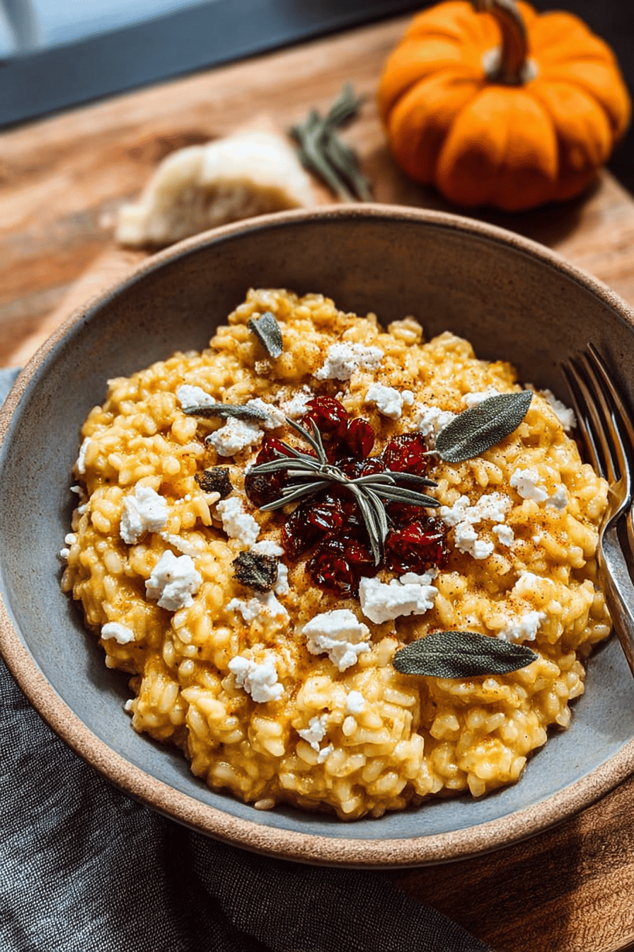 Pumpkin Risotto Recipe With Creamy Texture And Rich Flavor 7 Pumpkin Goat Cheese Risotto