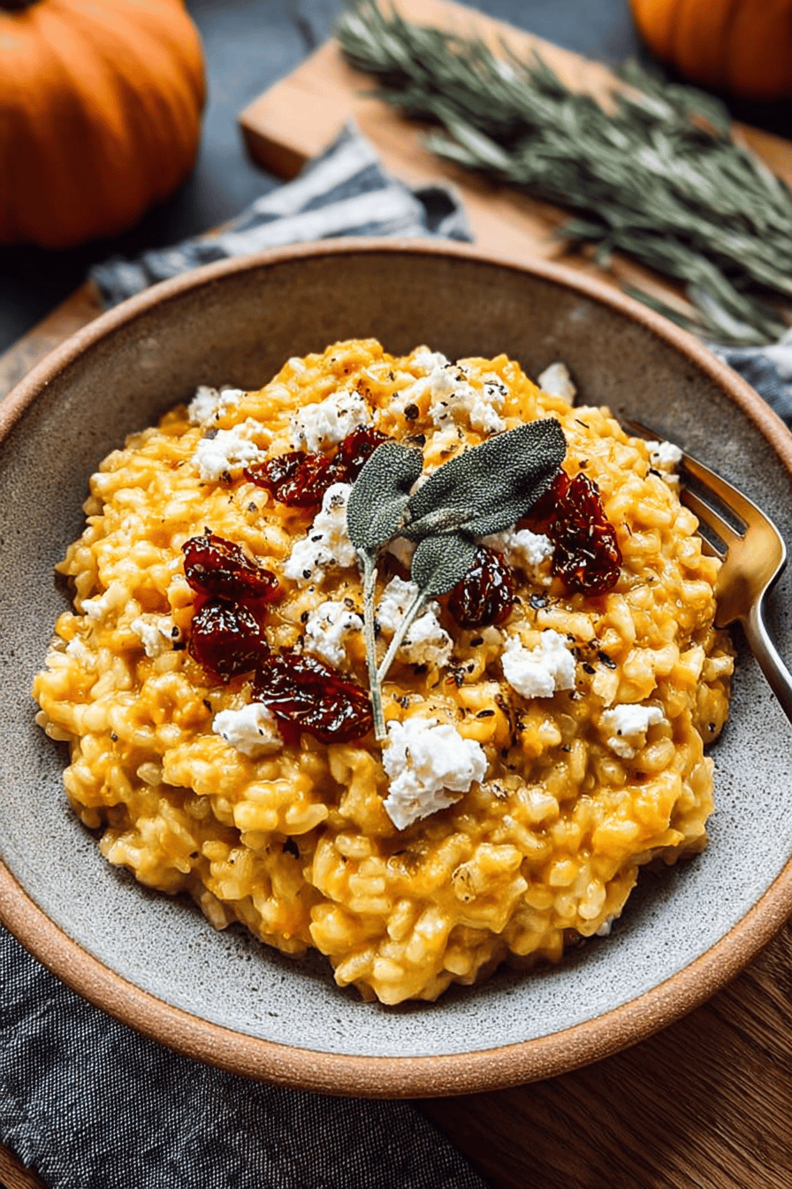 Pumpkin Risotto Recipe With Creamy Texture And Rich Flavor 6 Pumpkin Goat Cheese Risotto