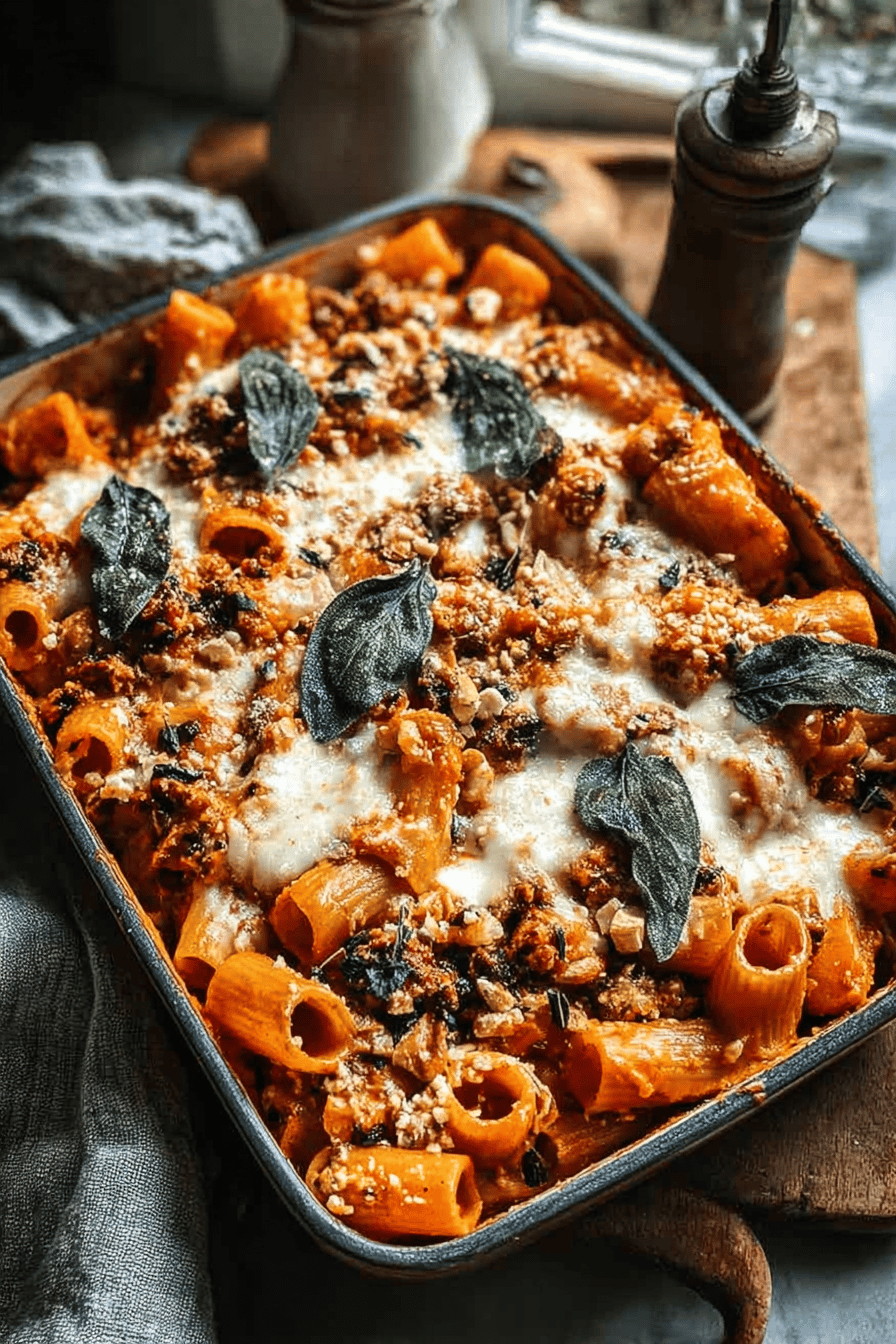 Pumpkin Pasta Bake