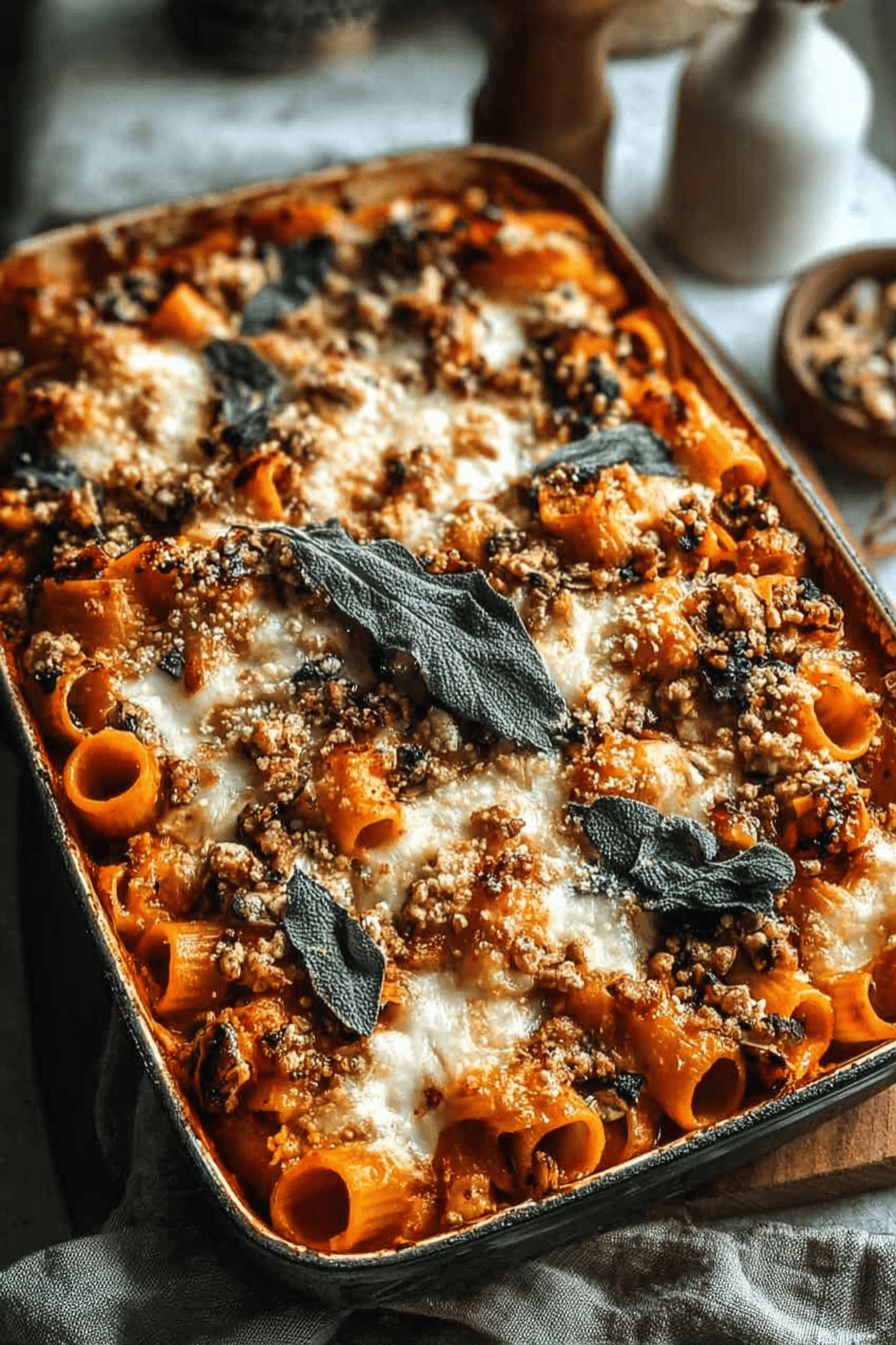 Pumpkin Pasta Bake