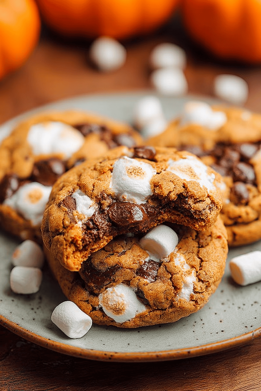 Pumpkin Smores Cookies