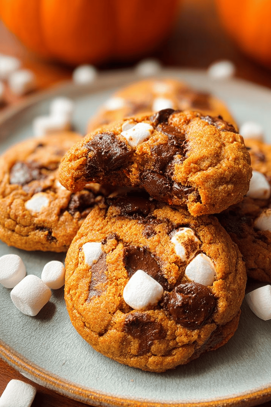 Pumpkin Smores Cookies