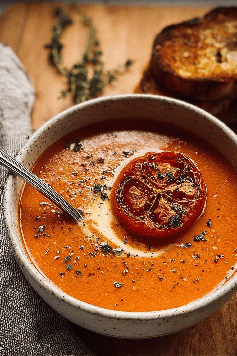 Creamy Roasted Garlic Tomato Soup Recipe For Rich Flavor 6 Roasted Garlic Tomato Soup