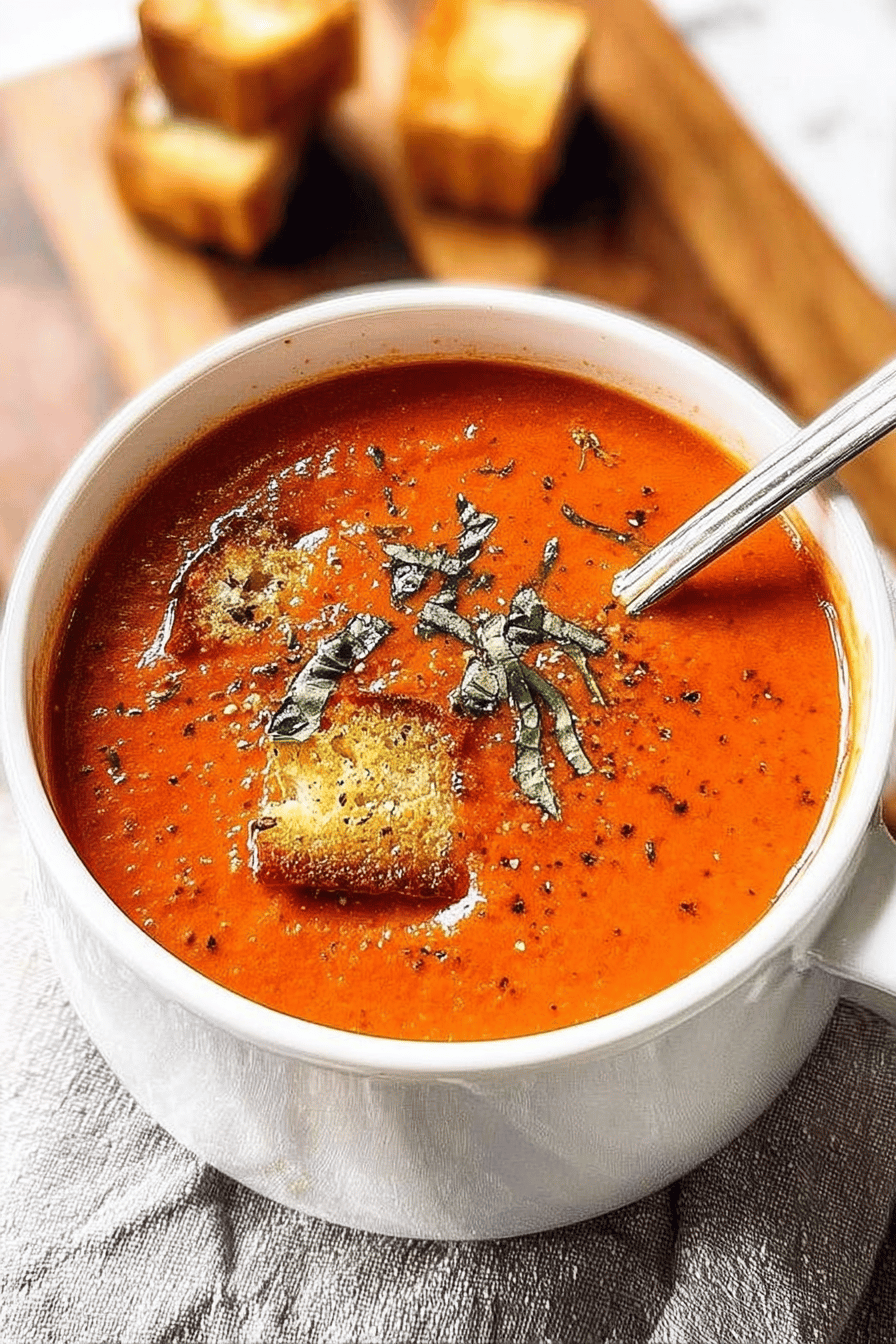 Roasted Tomato Basil Soup