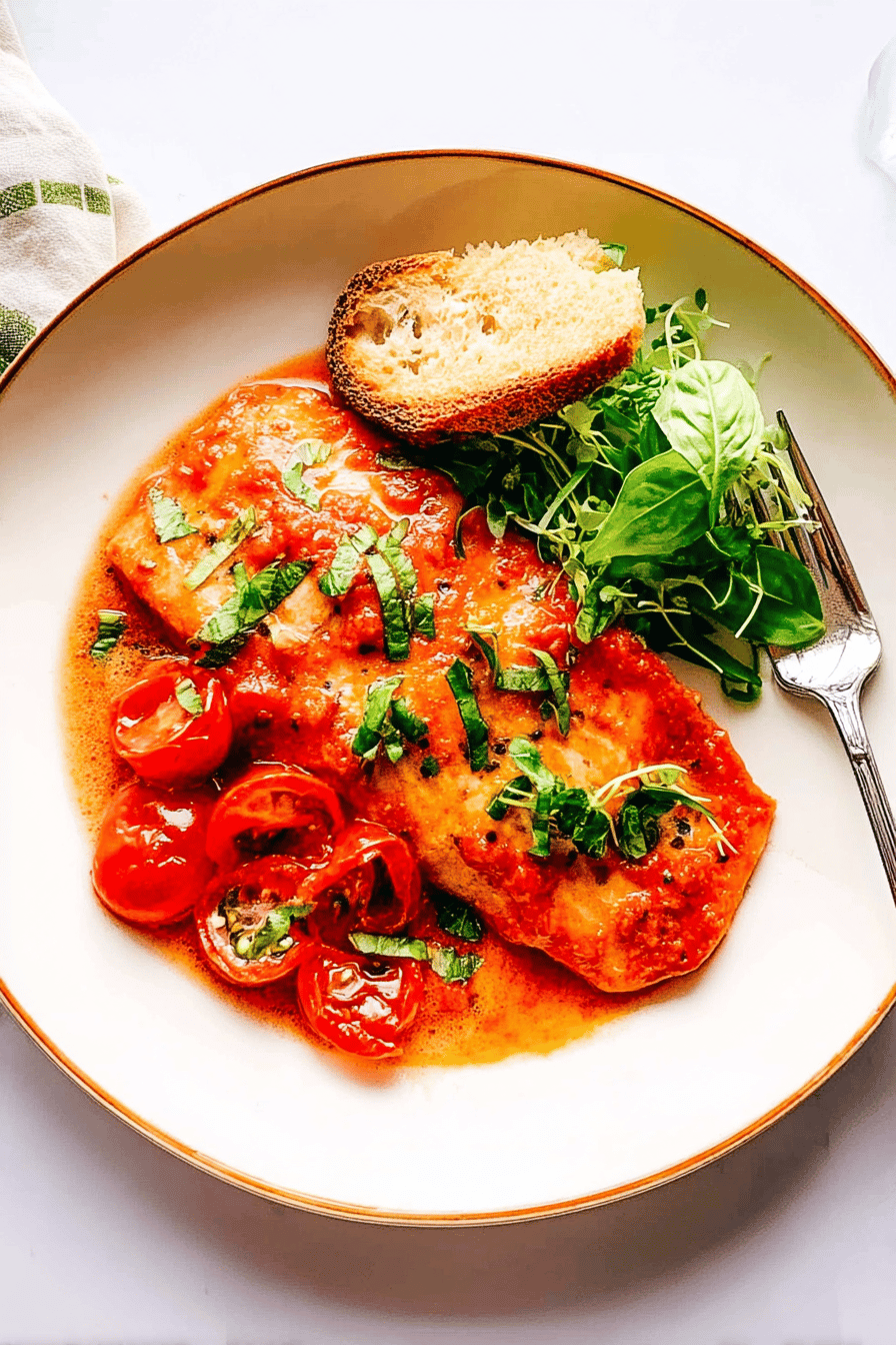 Salmon With Burst Tomato Sauce