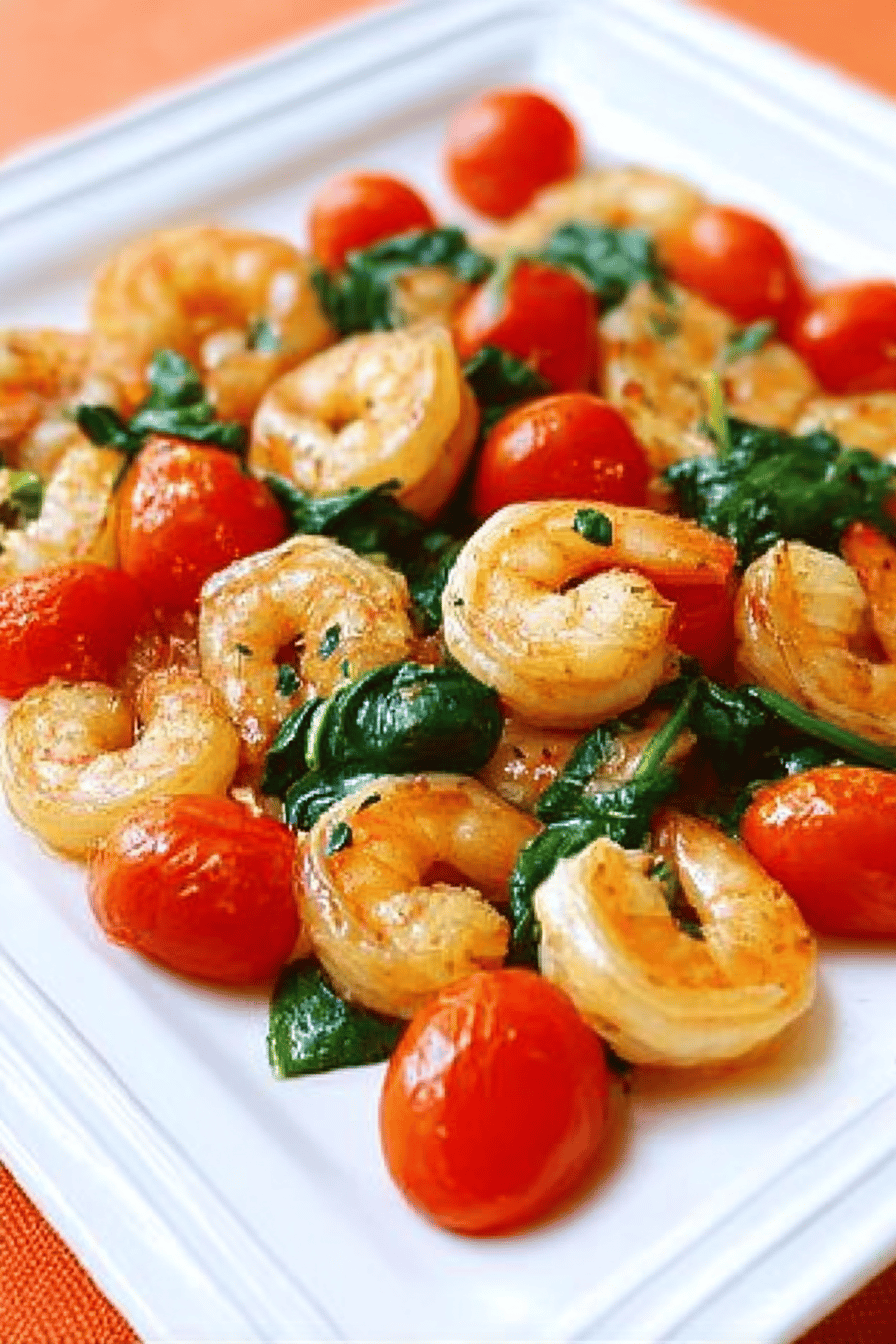 Sauteed Shrimp With Spinach And Tomatoes