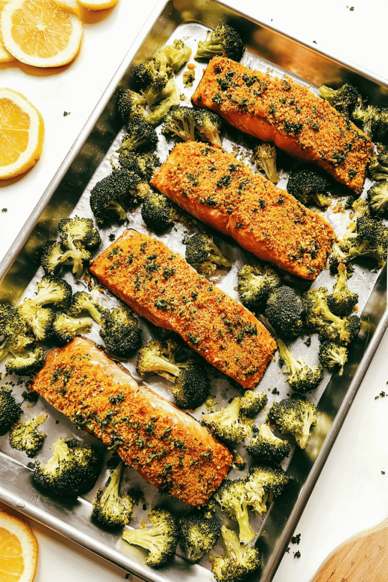 Sheet Pan Crispy Honey Mustard Salmon With Broccoli 38.Png